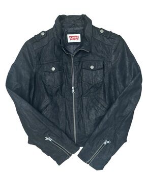 Levi's Women's Black Zip-Up moto Jacket